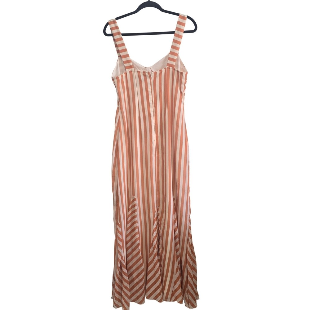 ASOS Striped Maxi Dress in Cream and orange/tan - Picture 10 of 16
